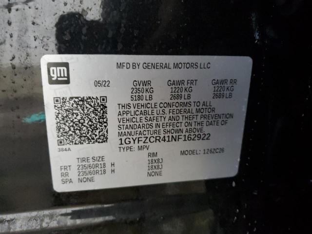 1GYFZCR41NF162922 Cadillac Xt4 Premium Luxury