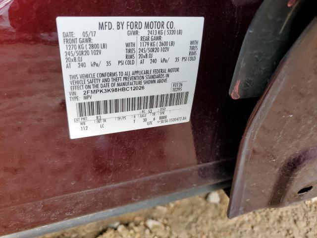 2FMPK3K98HBC12026 Ford Edge Titanium