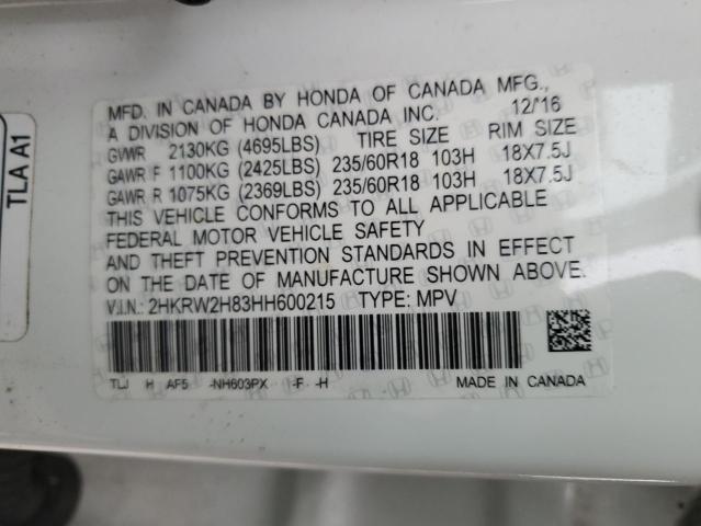 2HKRW2H83HH600215 Honda CR-V EXL