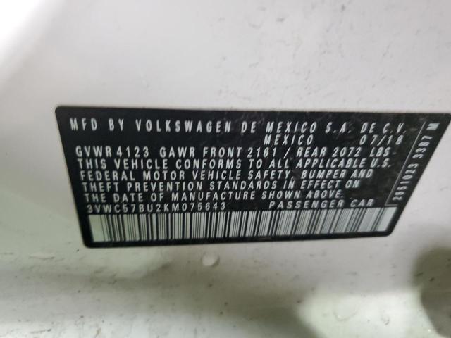 3VWC57BU2KM075643 Volkswagen JETTA S