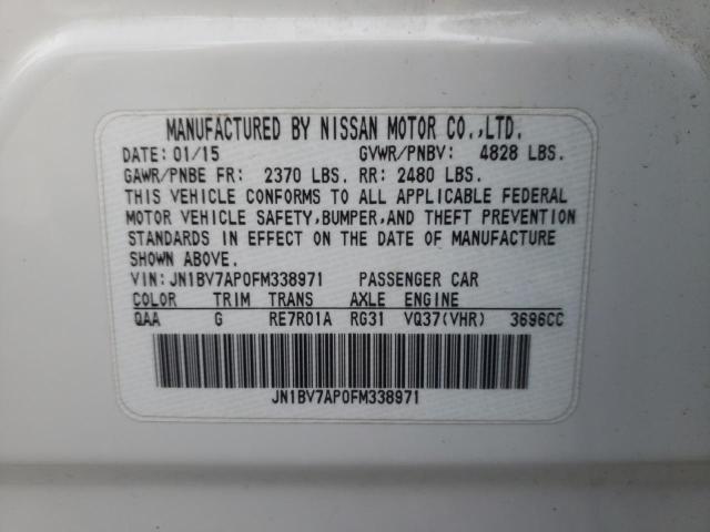 JN1BV7AP0FM338971 Infiniti Q50 BASE