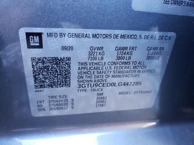 3GTU9CED0LG447285 GMC Sierra K1500 Elevation