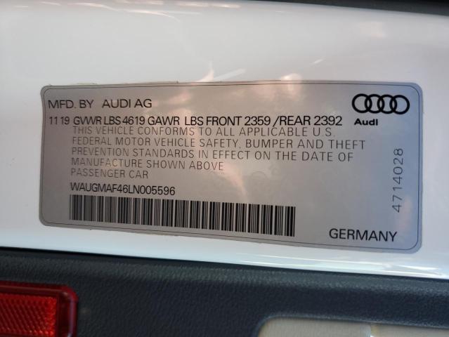 WAUGMAF46LN005596 Audi A4 PREMIUM