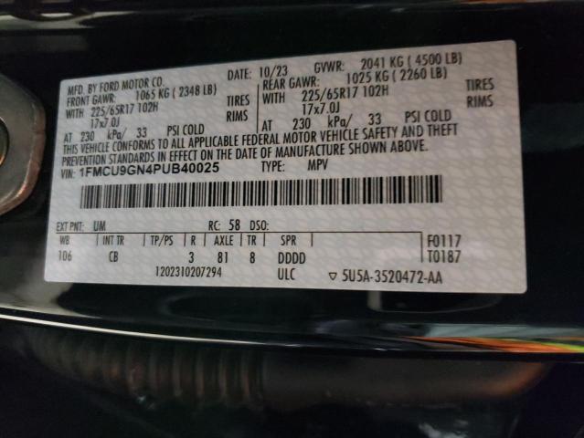 1FMCU9GN4PUB40025 Ford Escape Active
