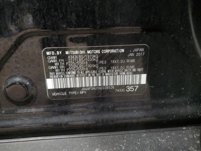 JA4AP3AU1HZ036526 Mitsubishi Outlander Sport Es
