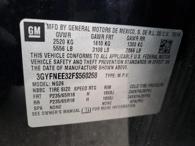3GYFNEE32FS560268 Cadillac Srx Luxury Collection