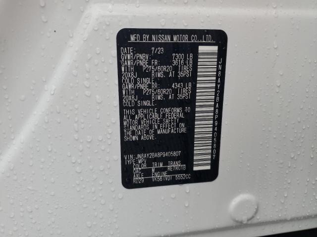 JN8AY2BA8P9405807 Nissan Armada Sl