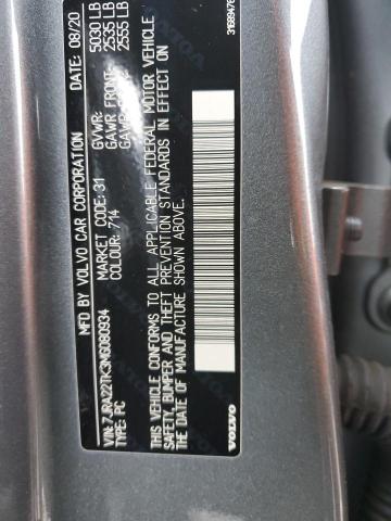 7JRA22TK3MG080934 Volvo S60 T6 Momentum