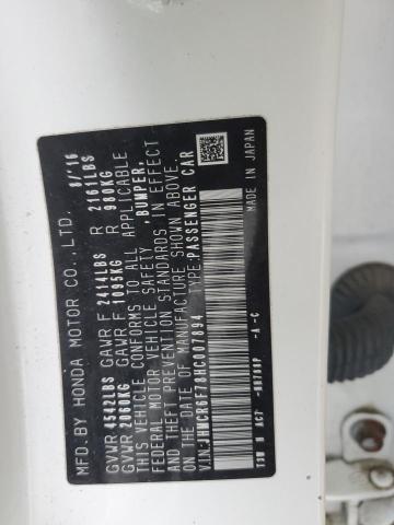 JHMCR6F78HC007894 Honda Accord Touring Hybrid