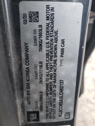 KL8CD6SA3LC462137 Chevrolet SPARK 1LT