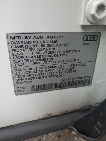 WA1LXBF77ND012293 Audi Q7 Premium Plus