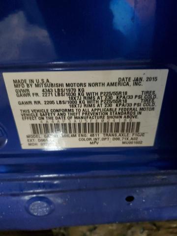 4A4AP3AU5FE024186 Mitsubishi Outlander Sport Es