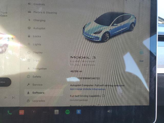 5YJ3E1EB6NF246722 Tesla MODEL 3