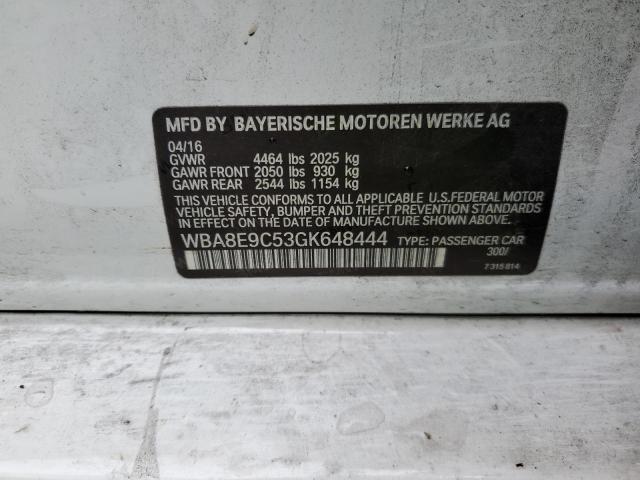 WBA8E9C53GK648444 BMW 328 I Sulev