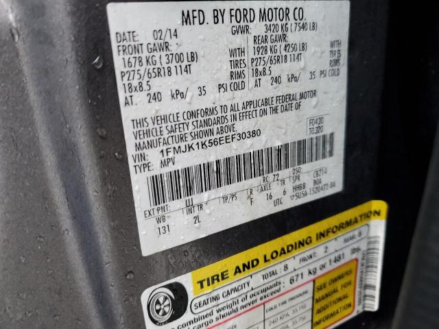 1FMJK1K56EEF30380 Ford Expedition El Limited