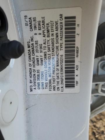 2HGFC1E59KH702216 Honda CIVIC SI