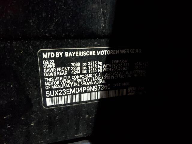 5UX23EM04P9N97360 BMW X7 Xdrive40i