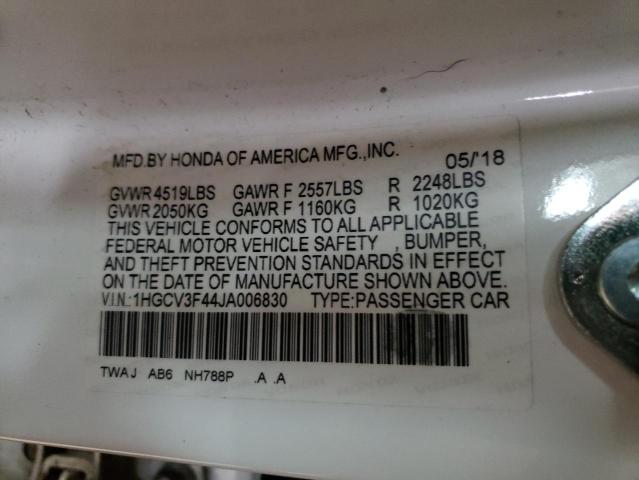 1HGCV3F44JA006830 Honda Accord Hybrid Ex