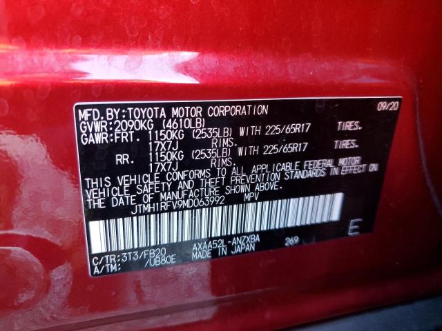 JTMH1RFV9MD063992 Toyota RAV4 LE
