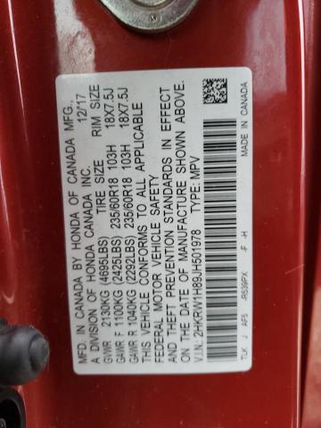 2HKRW1H89JH501978 Honda CR-V EXL