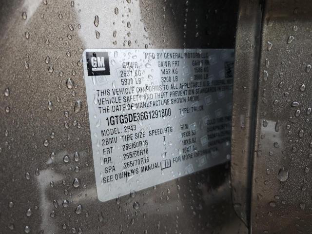 1GTG5DE36G1291800 GMC CANYON SLT