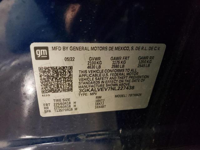3GKALVEV7NL227438 GMC Terrain Slt