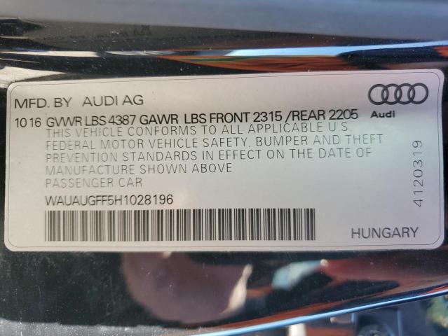 WAUAUGFF5H1028196 Audi A3 PREMIUM