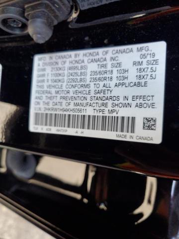 2HKRW1H94KH505611 Honda Cr-v Touring