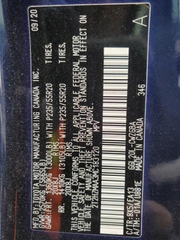 2T2HZMAA3MC183120 Lexus RX 350
