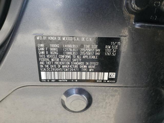 3CZRU6H57GM726471 Honda HR-V EX