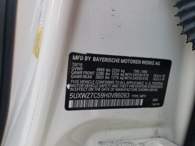 5UXWZ7C59H0V86093 BMW X3 Sdrive28i