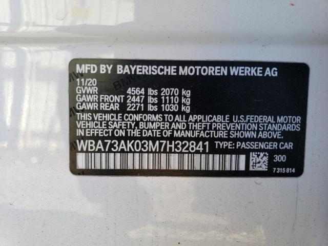 WBA73AK03M7H32841 BMW 228XI