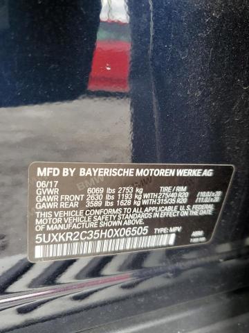 5UXKR2C35H0X06505 BMW X5 Sdrive35i