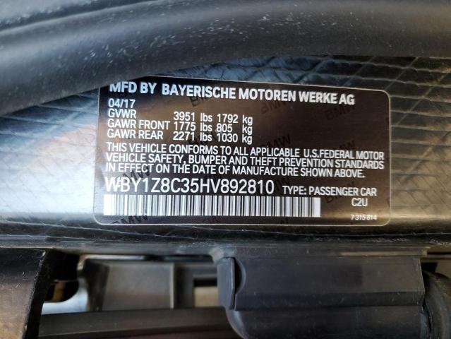 WBY1Z8C35HV892810 BMW I3 REX