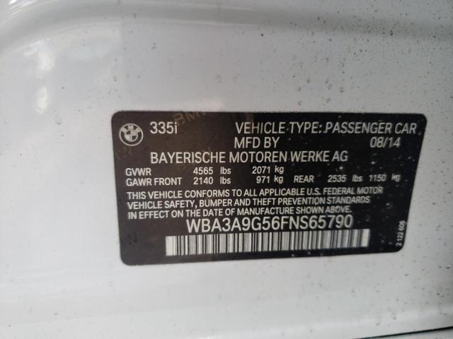 WBA3A9G56FNS65790 BMW 335 I