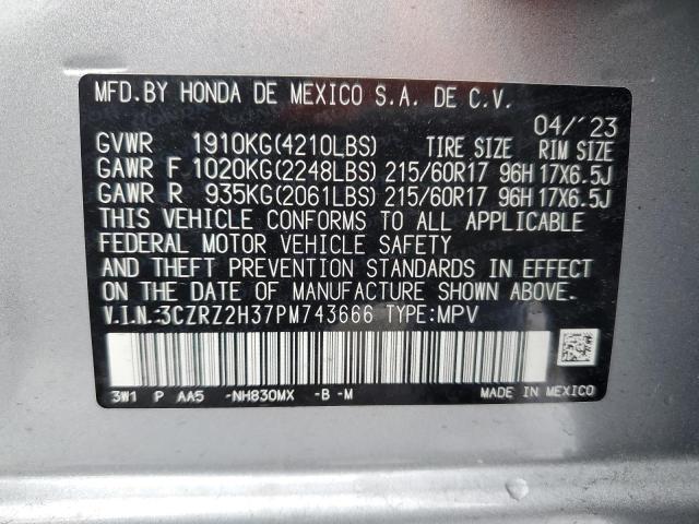 3CZRZ2H37PM743666 Honda HR-V LX