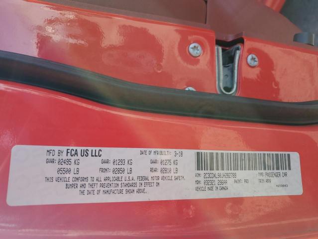 2C3CDXL90JH282789 Dodge Charger Srt Hellcat