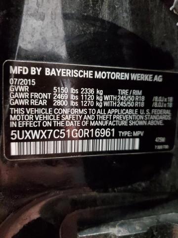 5UXWX7C51G0R16961 BMW X3 Xdrive35i