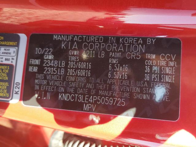 KNDCT3LE4P5059725 KIA NIRO SX
