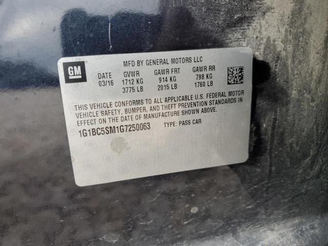 1G1BC5SM1G7250063 Chevrolet CRUZE LS