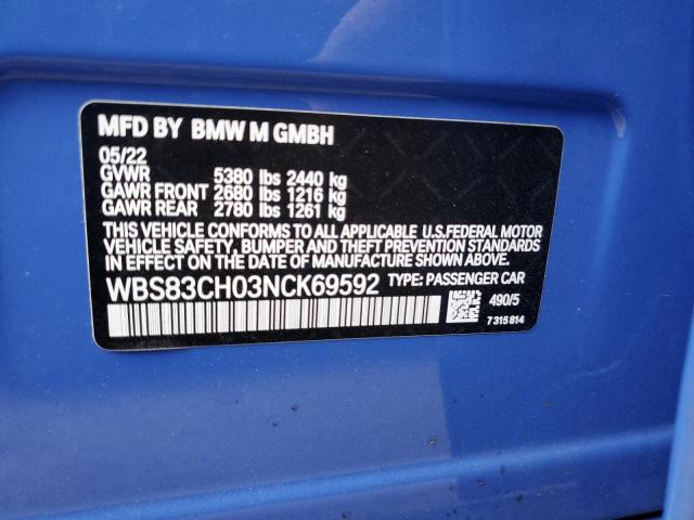 WBS83CH03NCK69592 BMW M5