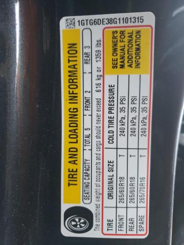 1GTG6DE38G1101315 GMC CANYON SLT