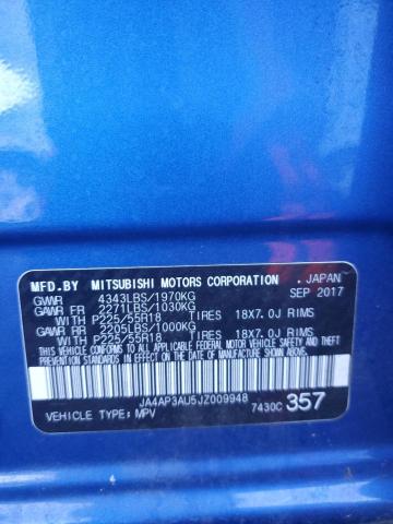 JA4AP3AU5JZ009948 Mitsubishi Outlander Sport Es