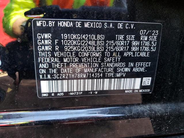 3CZRZ1H78RM714354 Honda Hr-v Exl