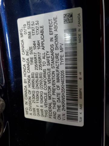2HKRW5H35KH403205 Honda CR-V LX