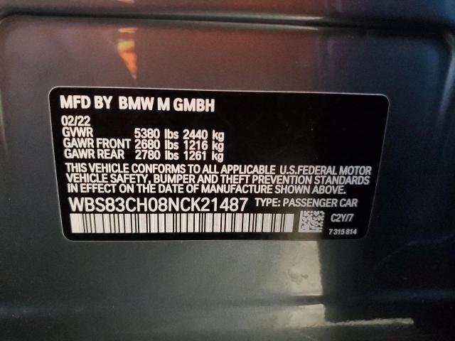 WBS83CH08NCK21487 BMW M5