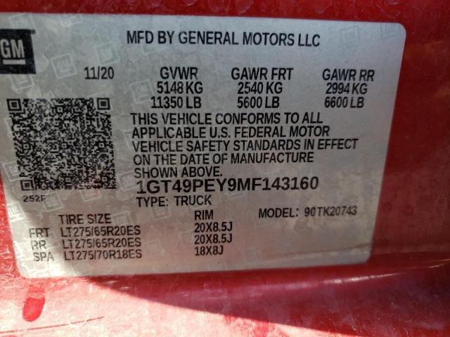 1GT49PEY9MF143160 GMC Sierra K2500 At4