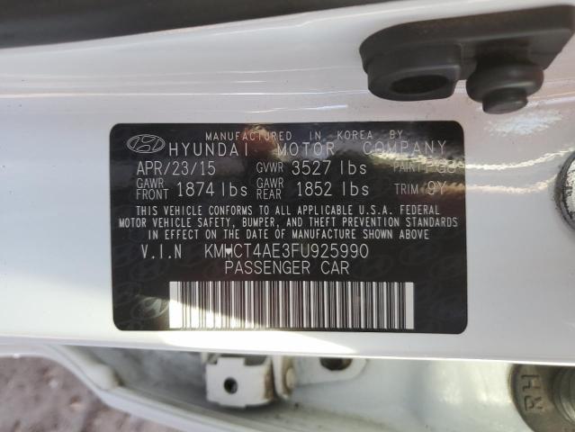 KMHCT4AE3FU925990 Hyundai ACCENT GLS