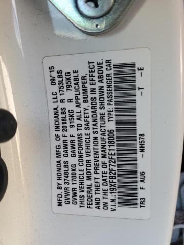 19XFB2F72FE118006 Honda CIVIC SE