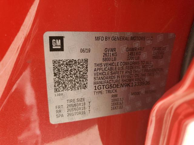 1GTG5DEN9K1333936 GMC CANYON SLT